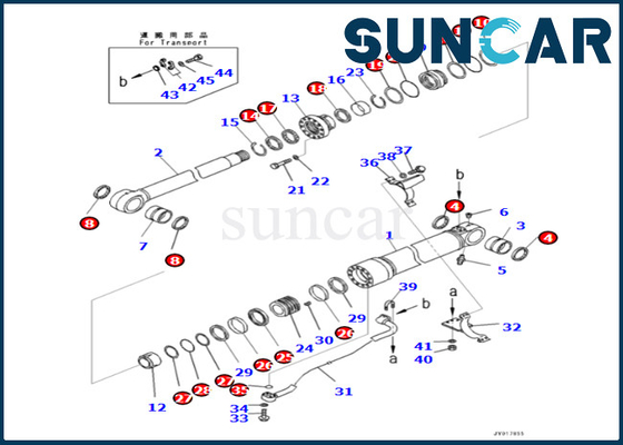 Mua Boom Cylinder Seal Kit 707-99-59141 7079959141 Komatsu For PC360LC-10 PC360NLC-10 Boom Cylinder Service Kit online manufacture