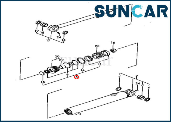 Mua PC30FR-2 Komatsu YM172422-72950 Bộ dụng cụ làm kín cánh tay cho các bộ phận bên trong xi lanh thủy lực online manufacture