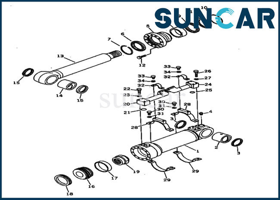 Mua Bộ làm kín xi lanh đáy cho máy xúc kiểu 208-63-94100 PC400LC-3 PC400-3 Komatsu online manufacture