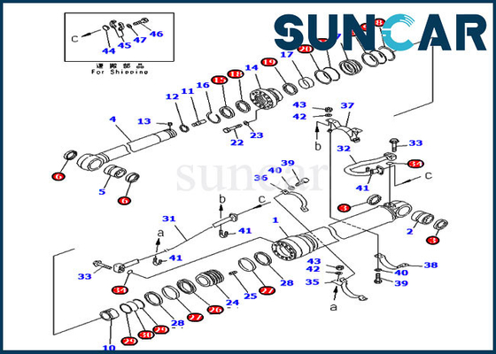 Mua 707-99-69525 7079969525 Bộ bảo dưỡng xi lanh cánh tay cho PC400-6C PC400LC-6Z KOMATSU Bùng nổ hạng nặng online manufacture