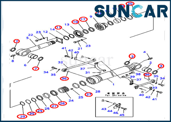 Mua PC400-7 PC400LC-7 Komatsu 707-99-72290 7079972290 Bộ công cụ sửa chữa máy xúc Xô xi lanh thủy lực online manufacture