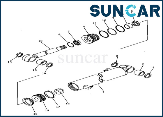 Mua Bộ làm kín xi lanh cánh tay 20T-63-02070 20T6302070 Komatsu cho PC40-6 Bộ niêm phong xi lanh cánh tay online manufacture