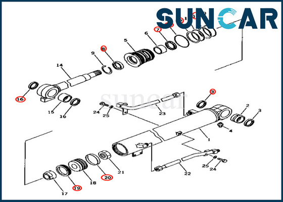 Mua 707-98-26560 Komatsu 7079826560 Boom Cylinder Seal Kit cho PC40-7 Boom Cylinder Seal Kit online manufacture