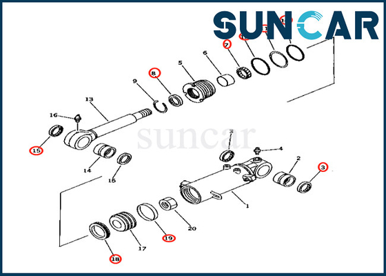 Mua Bộ niêm phong xi lanh nâng lưỡi 707-98-32810 7079832810 cho PC40-7 PC40MR-1 Bộ niêm phong xi lanh nâng lưỡi Komatsu online manufacture