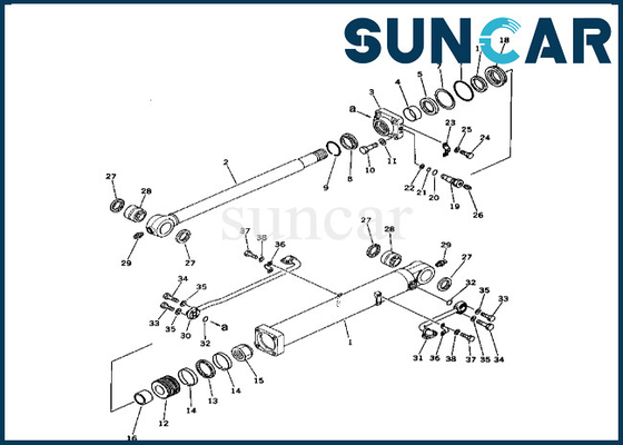 Mua 208-63-76100 2086376100 Bộ làm kín xi lanh gầu Komatsu Phù hợp với PC400-1 PC400LC-1 Bộ công cụ sửa chữa xi lanh xô online manufacture