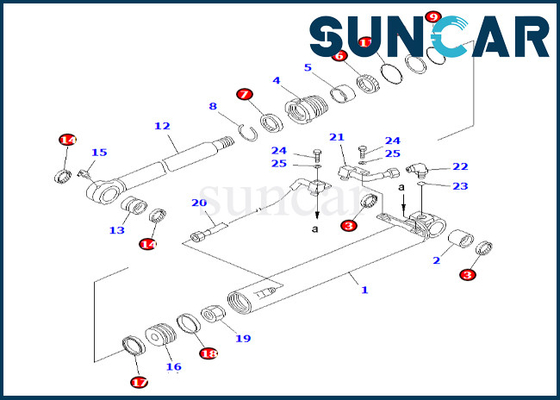 Mua 707-98-26120 7079826120 Bộ làm kín xi lanh xô phù hợp với PC50UG-2 Bộ sửa chữa xi lanh xô Komatsu online manufacture