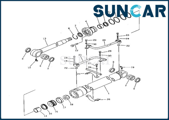 Mua 201-63-02010 2016302010 Boom Cylinder Seal Kit Komatsu cho PC60-5 PC60L-5 Boom Cylinder Seal Kit online manufacture