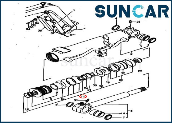 Mua Bộ dụng cụ dịch vụ bùng nổ máy xúc PC40FR-1 PC40FR-2 YM172164-72300 Bộ sửa chữa con dấu xi lanh Komatsu online manufacture