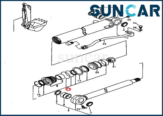 Mua Bộ dụng cụ sửa chữa Xô xi lanh thủy lực YM172964-72360 Phù hợp với PC40FR-1 PC40FR-2 Bộ phận bên trong Komatsu online manufacture