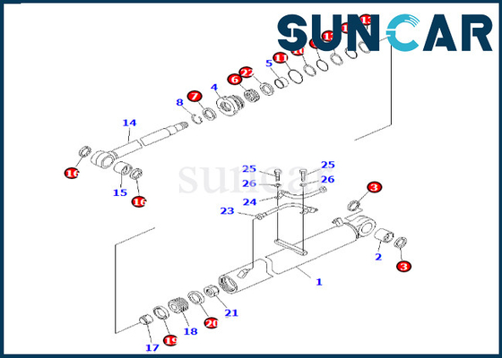 Mua 707-99-36660 7079936660 Bộ làm kín xi lanh bùng nổ Komatsu dành cho Bộ dịch vụ xi lanh bùng nổ PC60-7 online manufacture
