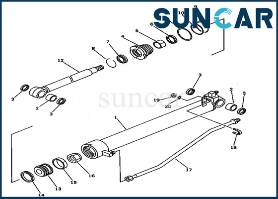 Mua Bộ làm kín xi lanh cánh tay 20T-63-02021 20T-63-02021 Phù hợp với Bộ dịch vụ Komatsu kiểu PC40-5 online manufacture