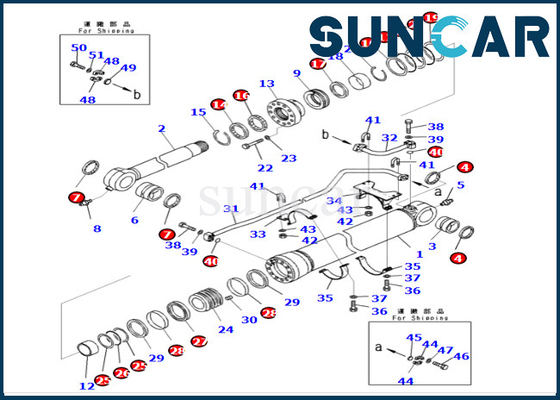 Mua Bộ làm kín xi lanh xô chất lượng cao 707-99-69560 7079969560 cho PC700LC-8E0 PC650LC-8E0 Komatsu online manufacture