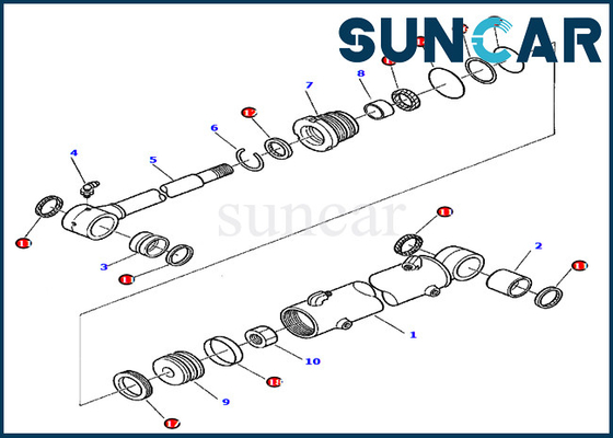 Mua Boom Swing Seal Kit 878000417 Bộ dụng cụ bảo dưỡng xi lanh Phù hợp với Mô hình Komatsu PC45R-8 PC45-1 Thiết bị hạng nặng online manufacture