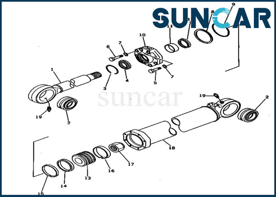 Mua PC650-1 Bộ bịt kín dầu Komatsu 209-63-76500 2096376500 Bộ làm kín thay thế xi lanh online manufacture