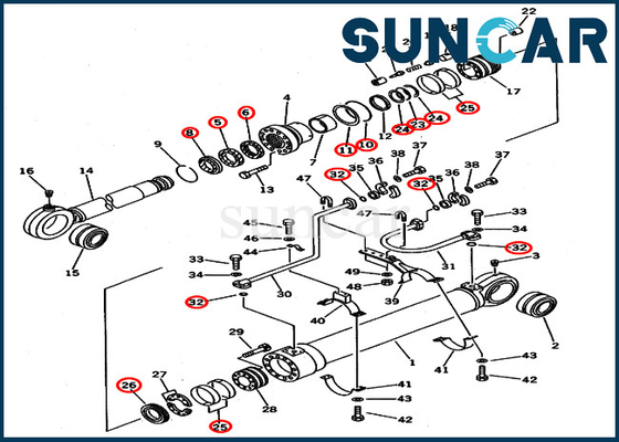 Mua 707-99-69600 Bộ làm kín xi lanh xô 7079969600 Bộ dụng cụ sửa chữa Phù hợp với Komatsu PC650-3 PC650LC-5 PC710-5 online manufacture