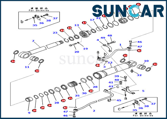 Mua PC650LC-11 PC700LC-11 Komatsu 721-98-01360 7219801360 Boom Cylinder Seal Kit Bộ dụng cụ bảo dưỡng online manufacture