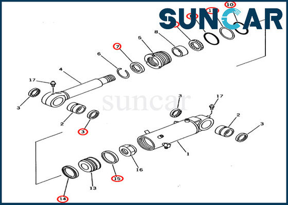 Mua 707-98-43130 7079843130 Bộ sửa chữa con dấu xi lanh lưỡi cho các kiểu máy PC60-7 PC70-7 PC70-7E Bộ phận bảo dưỡng online manufacture