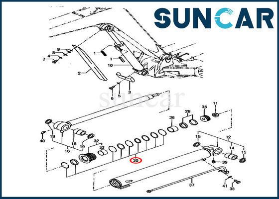 Mua Boom Cylinder Repair Seal Kit YM172187-72250 YM17218772250 Komatsu Models PC70FR-1 Service Parts online manufacture