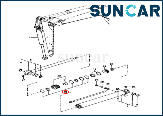 Mua PC70FR-1 Máy xúc Komatsu YM172187-72770 YM17218772770 Bộ sửa chữa con dấu thùng Xi lanh thủy lực online manufacture