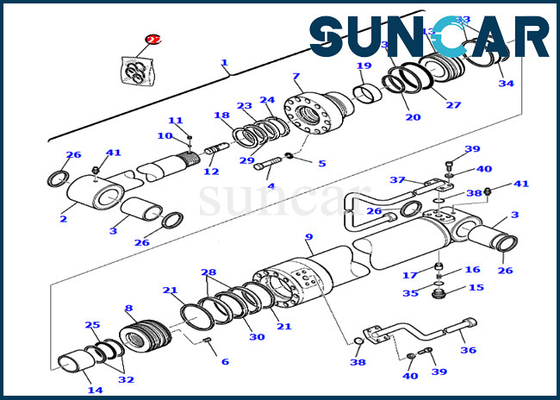 707-99-27740 7079927740 Bộ bịt dầu xi lanh cánh tay cho mô hình bùng nổ 2 mảnh PC75R-2 PW75R-2 Komatsu