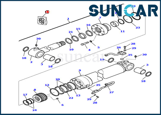 Bộ dụng cụ sửa chữa xi lanh Komatsu 707-99-27390 7079927390 PC75R-2 PW75R-2