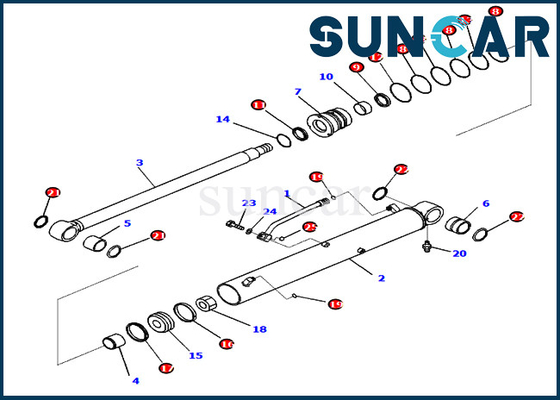 Bộ làm kín xi lanh thủy lực 721-98-00670 Boom 7219800670 PC78US-10 Komatsu Service Kits