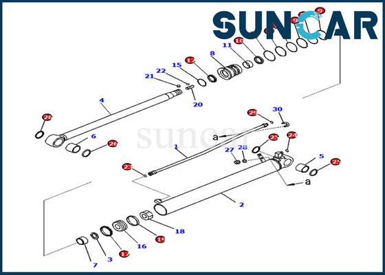 721-98-00680 7219800680 Bộ niêm phong cánh tay PC78US-10 Bộ niêm phong sửa chữa xi lanh cho máy xúc Komatsu