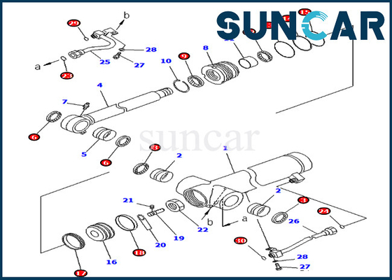 707-98-36720 Bộ niêm phong cánh tay 7079836720 PC78UU-6 PC78UU-8 Bộ dụng cụ sửa chữa con dấu xi lanh Komatsu