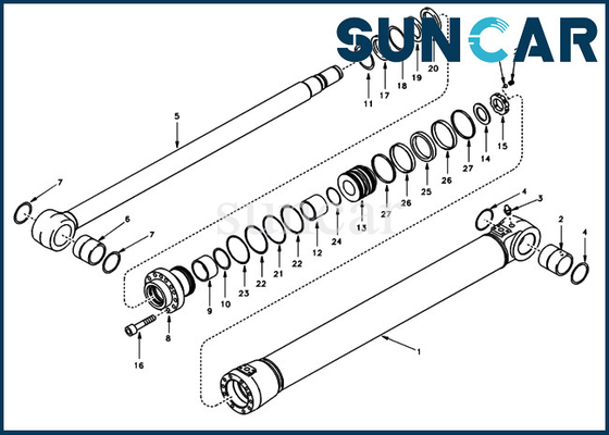 Boom Oil Seal Kit VOE14501680 VOE 14501680 Bộ dụng cụ sửa chữa xi lanh thủy lực Phù hợp với các kiểu máy EC140 SUNCARVO.L.VO