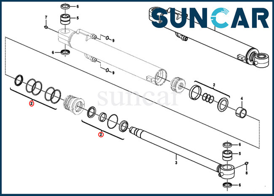 Boom Seal Kits VOE15016598 VOE 15016598 EC35C ECR48C SUNCARVO.L.VO Bộ thay thế xi lanh thủy lực