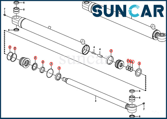 VOE15174600 Bộ dụng cụ sửa chữa niêm phong xi lanh cánh tay gáo VOE 15174600 EC35C ECR48C ECR50D Bộ đệm kín SUNCARVO.L.VO