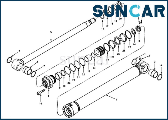 VOE14502215 VOE 14502215 Boom Repair Seal Kit Phù hợp với xi lanh thủy lực cho các mô hình SUNCARVO.L.VO EC140
