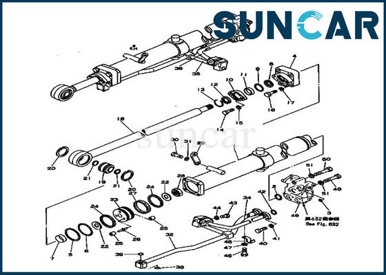 Bộ làm kín xi lanh thủy lực Blade Lift 175-63-05180 Bộ bảo dưỡng xi lanh cho Komatsu D150A-1 D155A-1