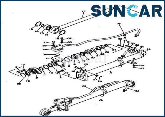 101-870-0510 Bộ dụng cụ thay thế con dấu bằng lưỡi thủy lực Phù hợp với Máy ủi Komatsu D20A-3