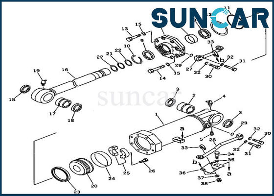 707-99-74410 Ripper Seal Kits Bộ sửa chữa xi lanh nâng cho D375A-2 Komatsu Bulldozer