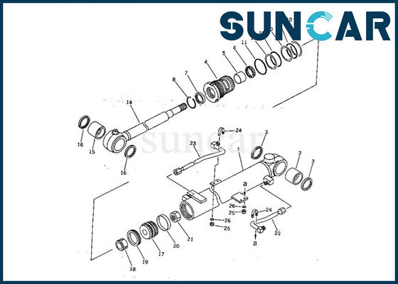 707-98-12270 Boom Cylinder Seal Kit Komatsu Excavator PC07-2 Model bộ bảo dưỡng phụ tùng bên trong