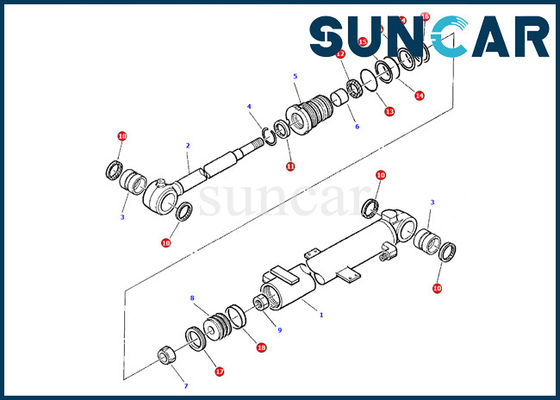 878000376 Komatsu Boom Cylinder Oil Sealket Kit PC07-2 Model Internal Repair Service Kit