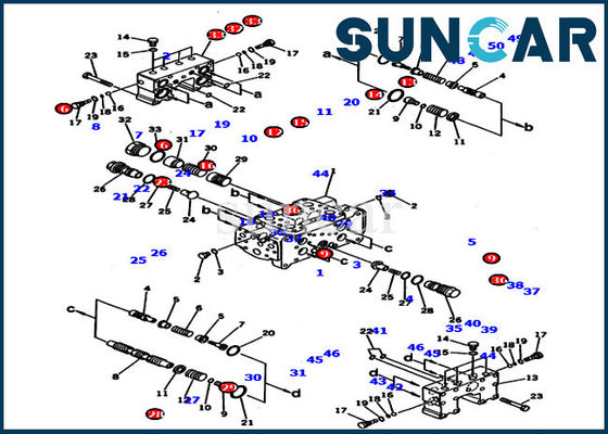 Bộ niêm phong tốt 707-99-74060 Bộ dịch vụ Komatsu Bộ dụng cụ làm kín dầu thủy lực D375A-5D Dozer