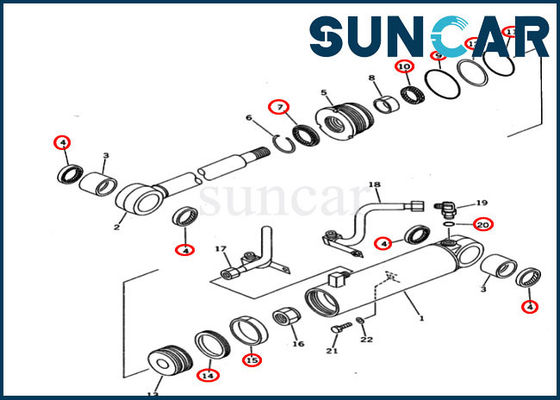 707-98-34510 7079834510 Bộ dụng cụ thay thế bộ làm kín xi lanh cho D40PF-5 Komatsu