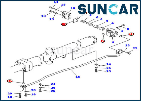 707-99-67430 Bộ niêm phong nâng lưỡi Bộ công cụ dịch vụ xi lanh Phù hợp với D475A-3 D475A-2 Komatsu