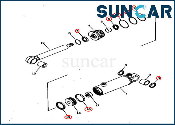 707-98-22070 7079822070 Bộ dụng cụ làm kín xi lanh kéo pin cho D575A-3 D575A-3-M Komatsu