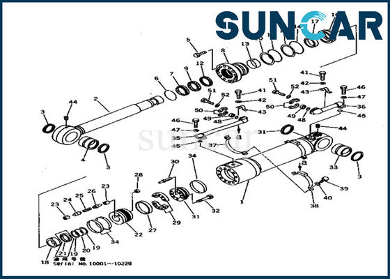707-99-56310 Bộ dụng cụ làm kín xi lanh dưới cùng PC1000-1 Bộ dụng cụ sửa chữa con dấu dầu máy móc hạng nặng Komatsu