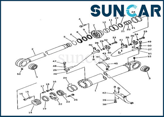 707-99-77250 Bộ dịch vụ xi lanh xô Bộ dụng cụ làm kín xi lanh thủy lực cho Komatsu PC1000-1