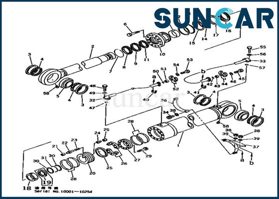Bộ công cụ sửa chữa Komatsu 707-99-78620 Boom Cylinder Seal Kit Phù hợp với các kiểu máy xúc PC1000-1