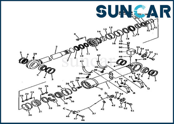 707-99-89200 Bộ dụng cụ làm kín xi lanh cánh tay thủy lực cho các bộ phận thay thế mô hình hạng nặng của Komatsu PC1000-1