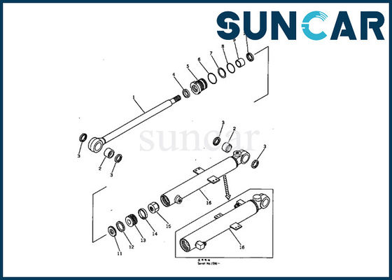 707-00-50310 Bộ làm kín xi lanh Komatsu Boom cho Bộ dịch vụ thay thế máy xúc PC05-1