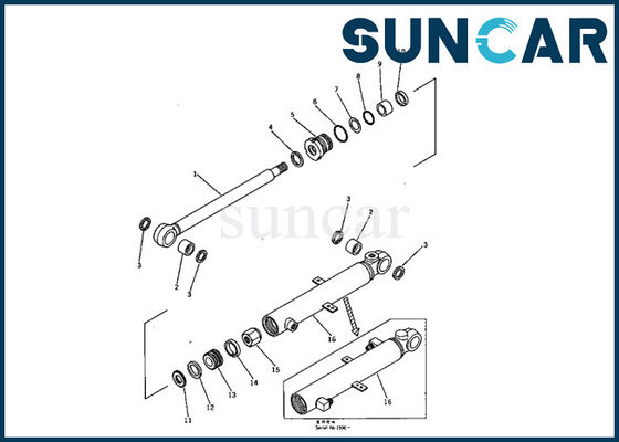 707-00-50330 Bộ làm kín xi lanh thùng Komatsu PC05-1 Bộ công cụ bên trong xi lanh máy xúc mini