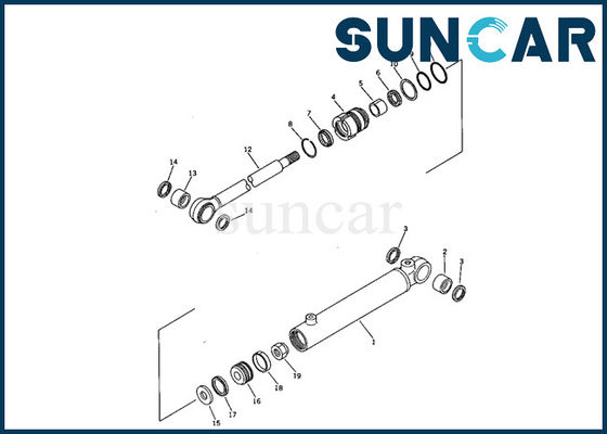 707-00-50640 Bộ bảo dưỡng xi lanh xoay Komatsu PC05-5 Bộ làm kín sửa chữa cho máy xúc mini
