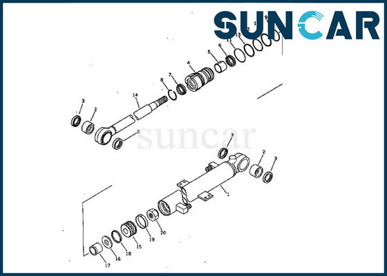707-00-50650 Boom Cylinder Seal Kit Komatsu PW05-1 Repair Seal Kit cho mô hình máy xúc