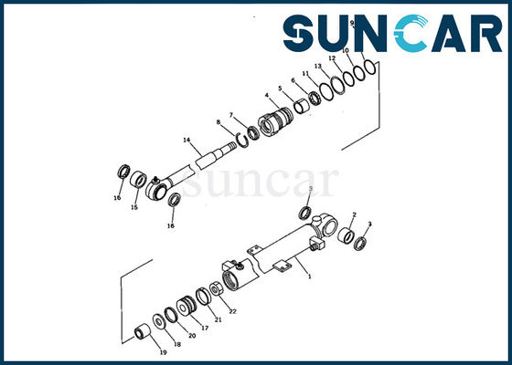 707-00-50660 Komatsu PC05-6 Máy xúc mini Mô hình Boom Cylinder Bộ niêm phong sửa chữa bên trong